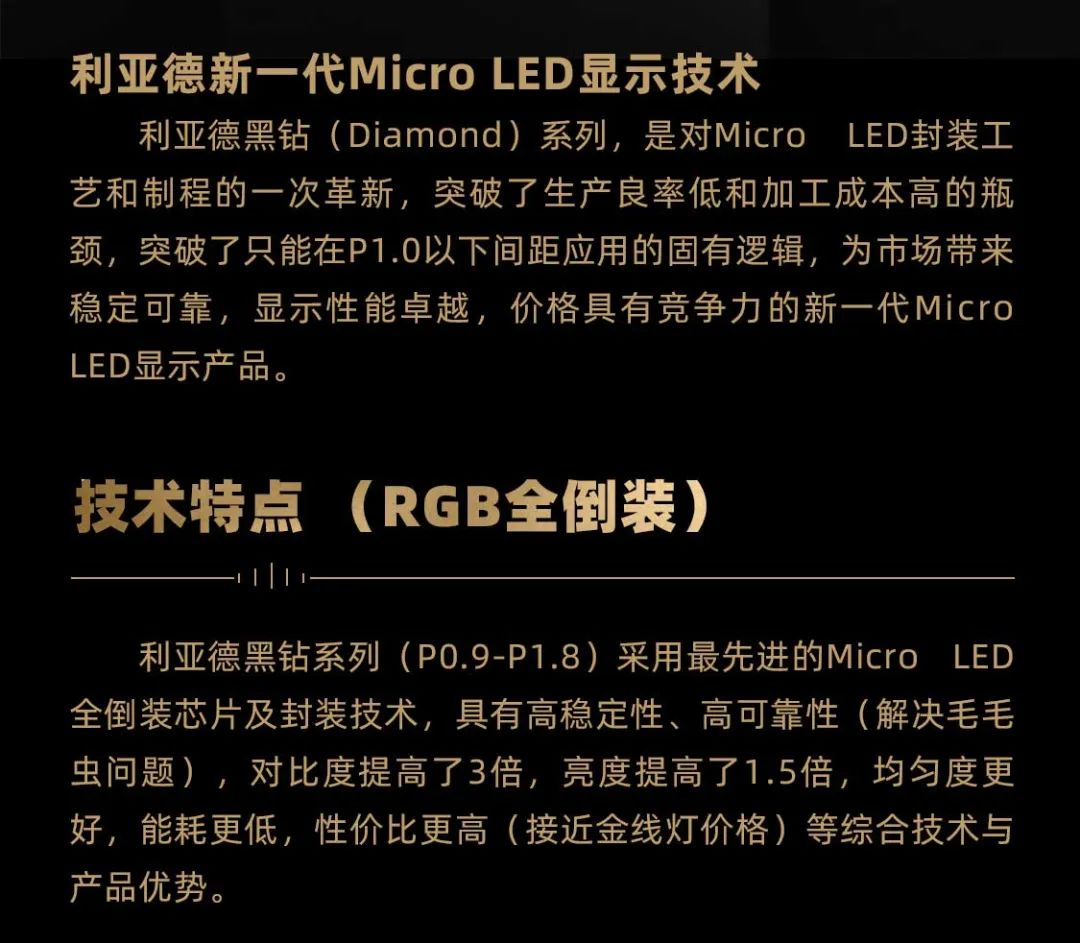 sunbet面向全球发布第二代Micro LED显示技术——sunbet黑钻（Diamond）系列